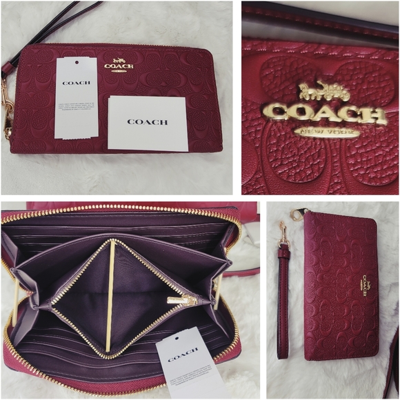 SALE 1 DAY Coach 2 PCS SET Signature Leather Bag Wallet NWT - Picture 3 of 16